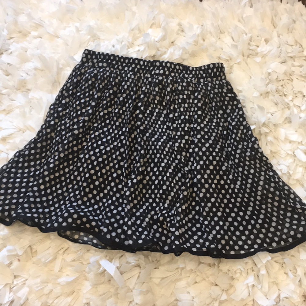 Black and White Polkadot Skirt